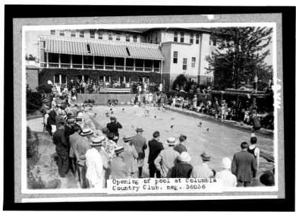 Opening of pool at Columbia Country Club LCCN92522554