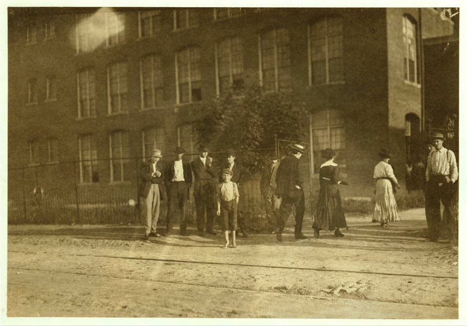 One of the young workers in Schoolfield Mills, Danville, Va. The proportion of youngsters to the large number of employees is not large. LOC nclc.02160