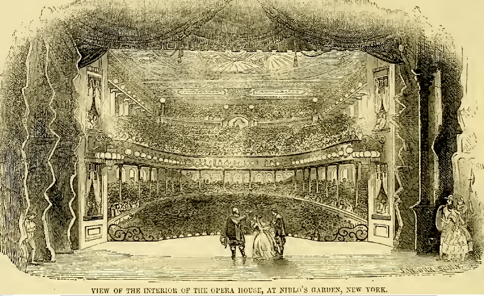 Opera House at Niblo's Garden, New York City, 1853