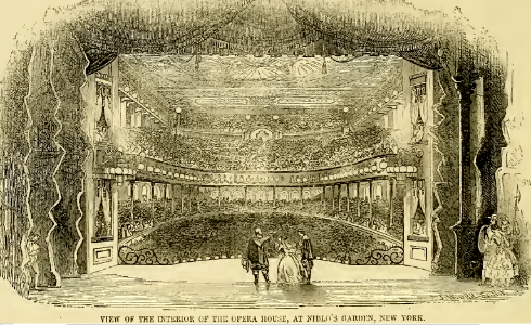 Opera House at Niblo's Garden, New York City, 1853