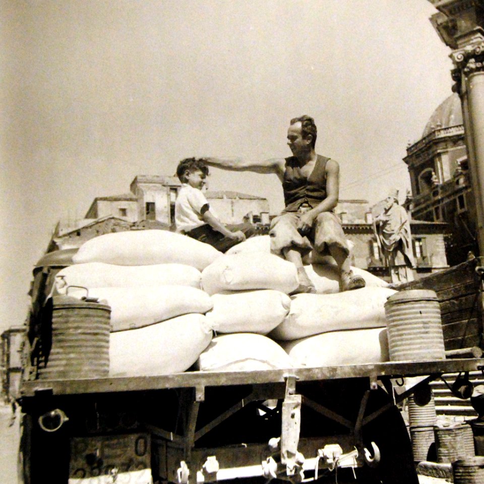 Operation Husky, truckload of American flour, invasion of Sicily, Italy, 1943 (23935017083)