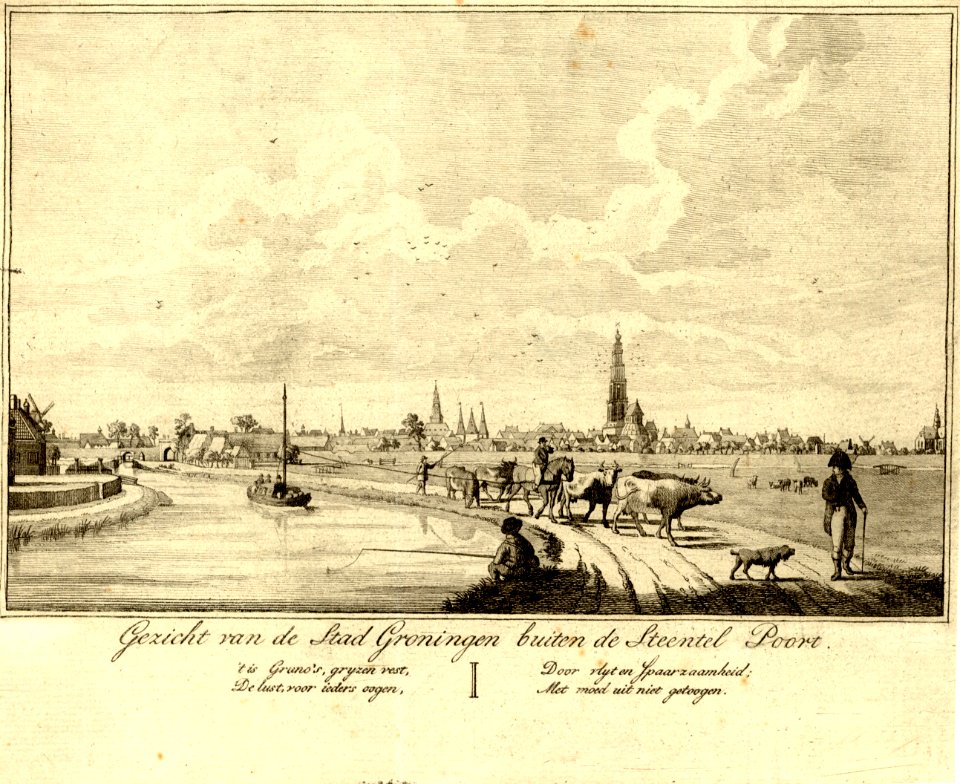 Oosterhuis - Gezicht van de stad Groningen buiten de Steentel Poort