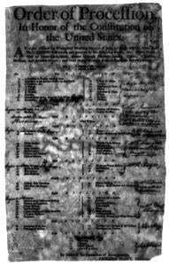 Order of Procession in honor of the Constitution of the United States. New York, N.Y., July 23, 1788 LCCN2006682678