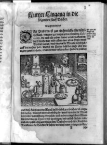 Ore testing and ovens in assay laboratory with surrounding text LCCN92517690