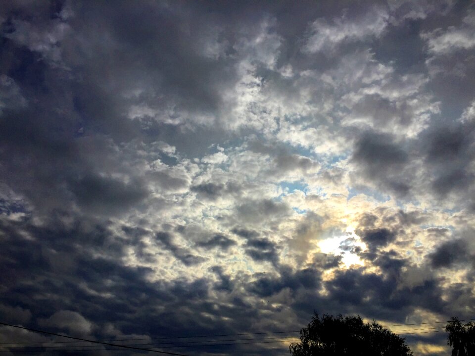 Sunset cloudy skies cozy