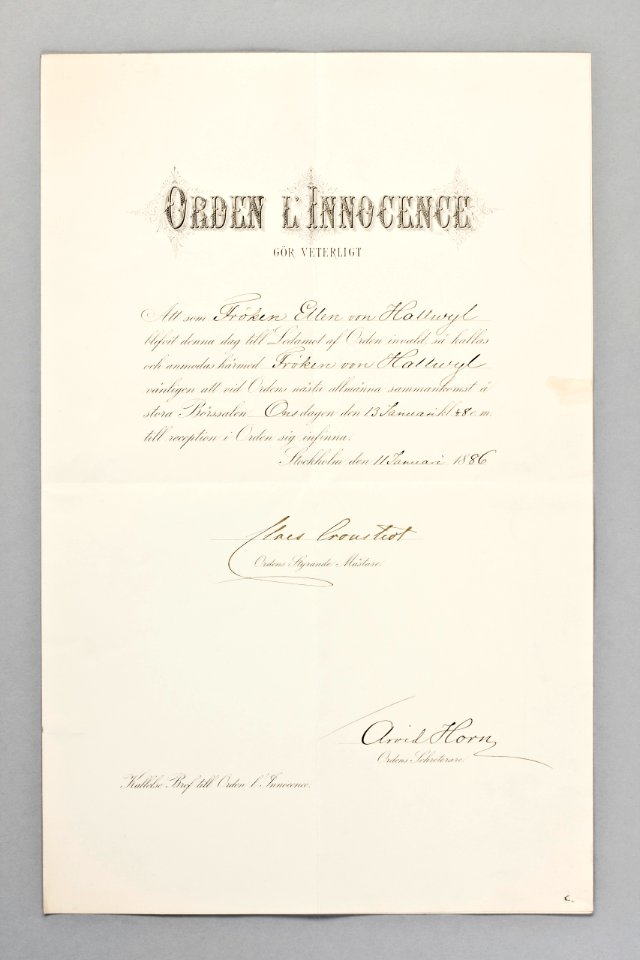 Orden L´Innocence - Hallwylska museet - 85930
