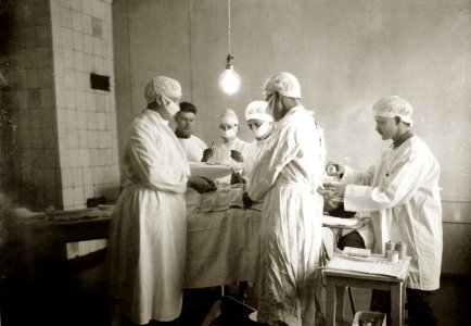 Operation at the American Red Cross Hospital, Archangel, Russia, 1918-1920 (17721330143) photo