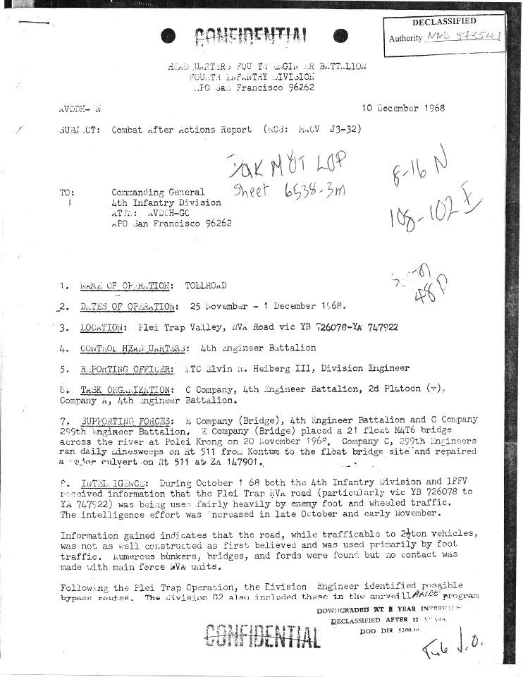 Operation TOLLROAD US forces in Cambodia and Laos, November 1968 01