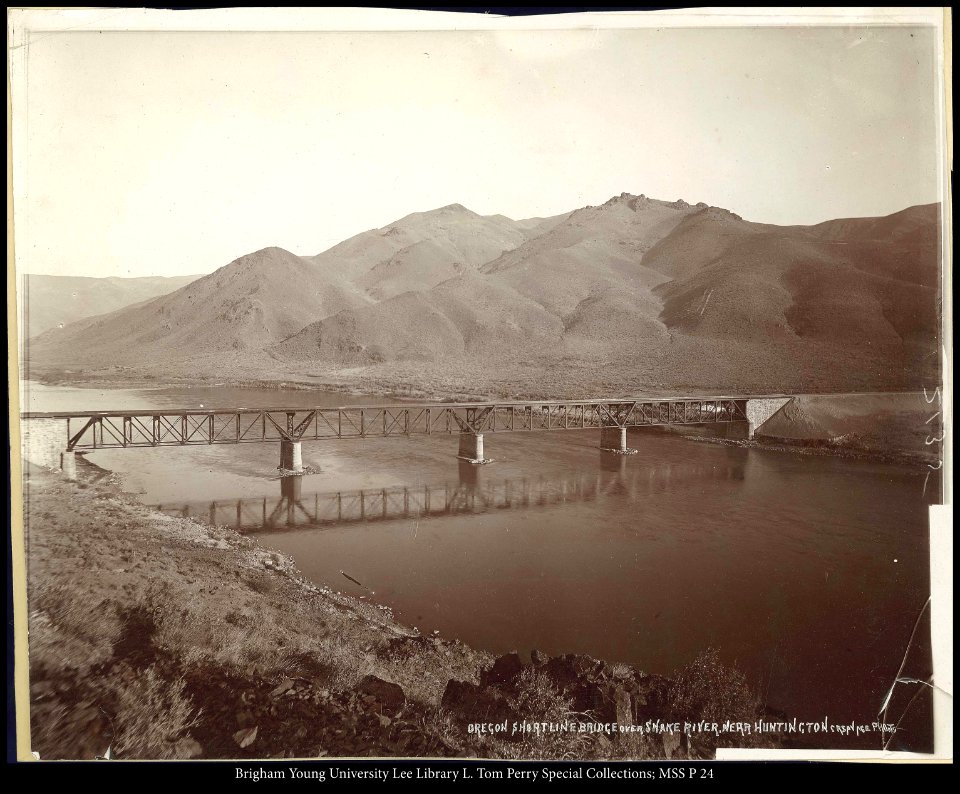 Oregon Short Line Bridge over Snake River, near Huntington, C.R. Savage, Photo.