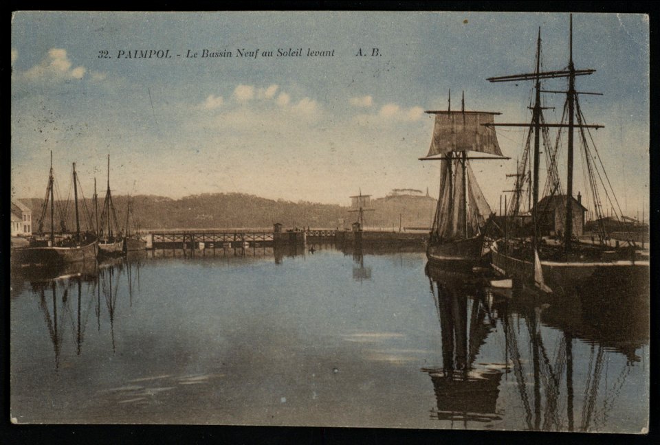 Paimpol - Bassin neuf au soleil levant - AD22 - 16FI2642