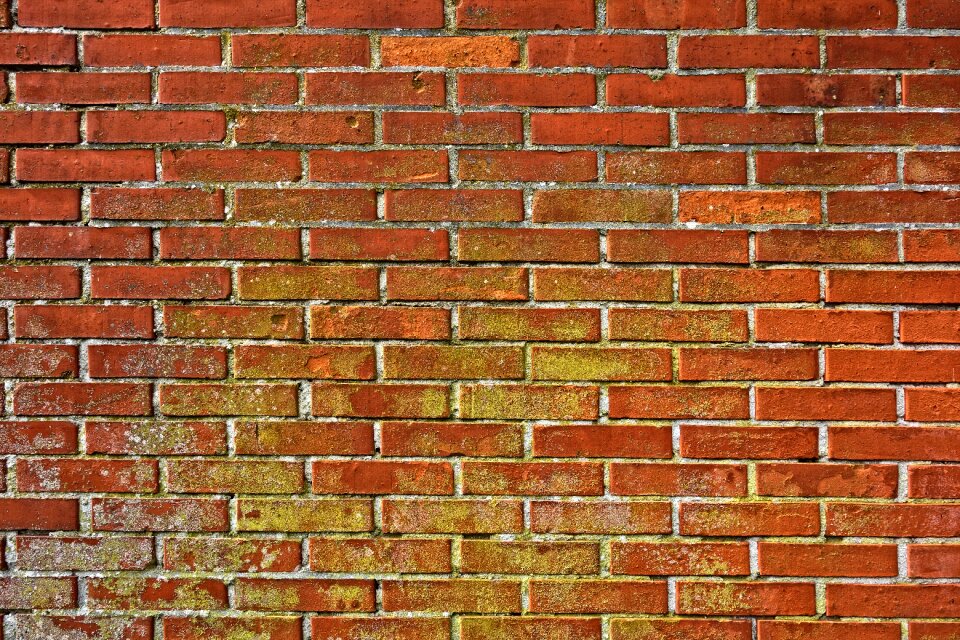 Brickwork red brick wall mortar photo