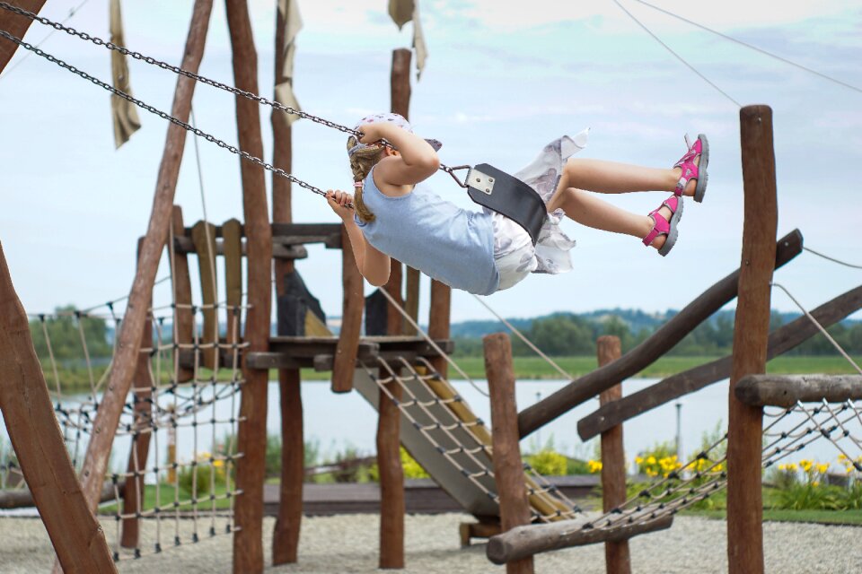 The little girl fun summer