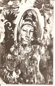 PAINTING IN BAGH CAVE 2 Bodhisattva