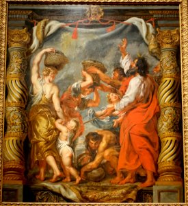 Painting of tapestry for the Convent of Las Descalzas Reales, workshop of Peter Paul Rubens, c. 1625, oil on canvas - John and Mable Ringling Museum of Art - Sarasota, FL - DSC00501 photo