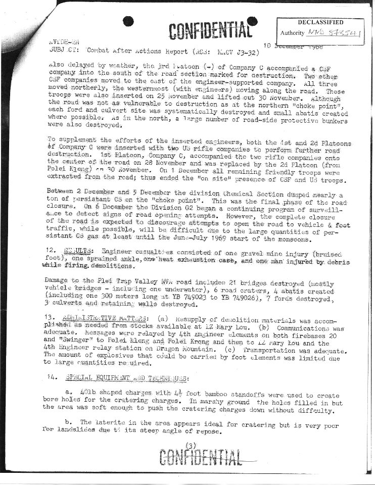 Operation TOLLROAD US forces in Cambodia and Laos, November 1968 03