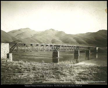 Oregon Short Line, Bridge over Snake River near Huntington; C.R. Savage, Photo.