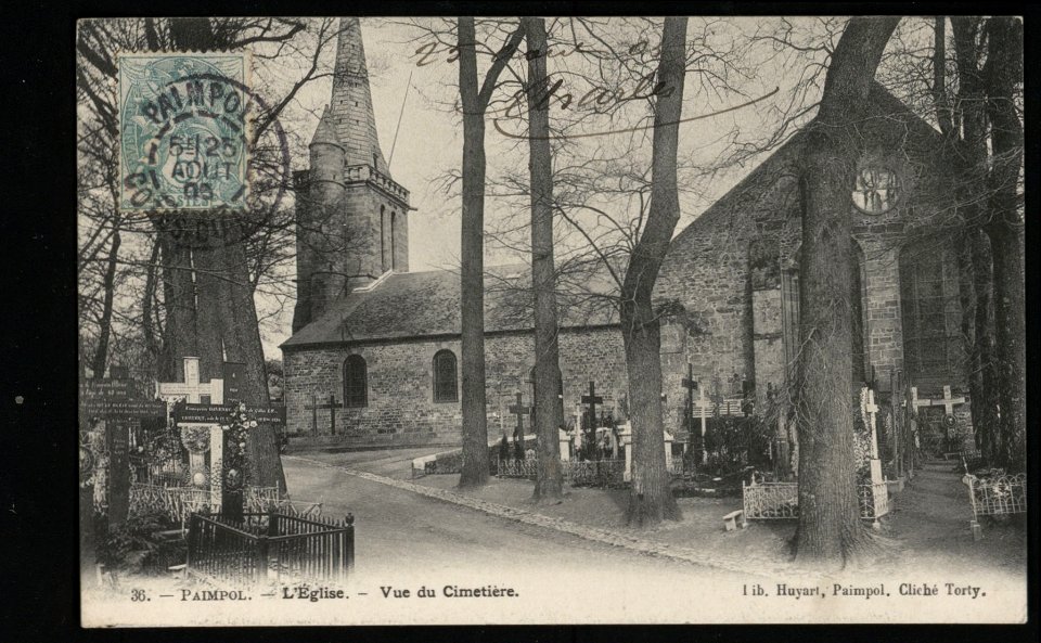 Paimpol - Eglise vue du cimetière - AD22 - 16FI2742