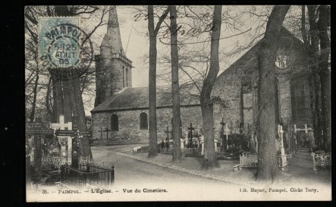 Paimpol - Eglise vue du cimetière - AD22 - 16FI2742