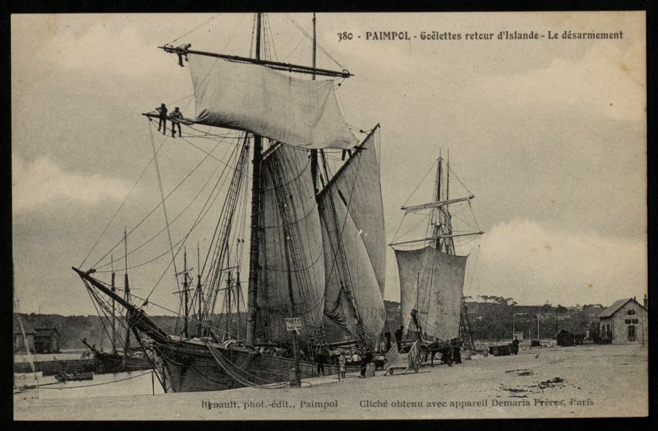 Paimpol - Paimpol désarmement des goëlettes de retour d'Islande - AD22 - 16FI2644