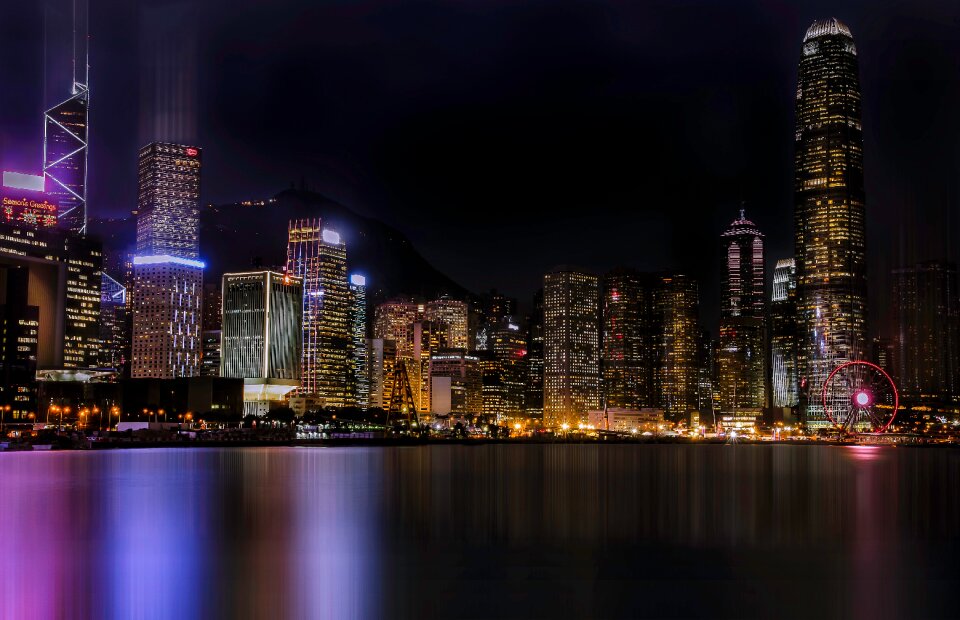 Architecture illuminated darkness