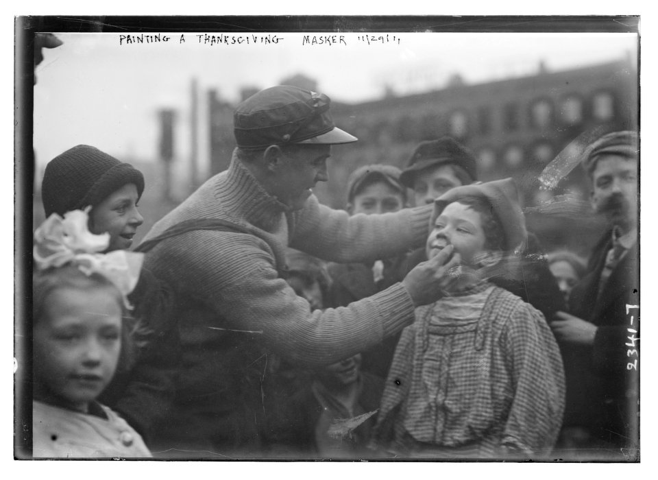 Painting a Thanksgiving Masker, 1911 LCCN2014689990