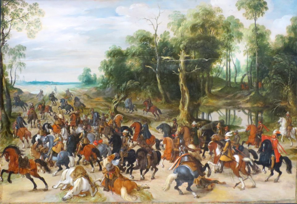 Painting by Sebastiaen Vrancx, 1618, Pushkin Museum