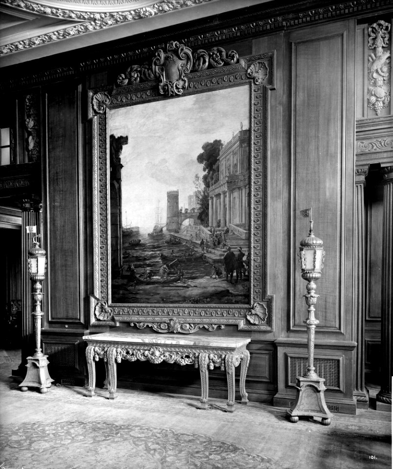 Painting in the First Class Smoking Room on the 'Aquitania' (1914) RMG G10885
