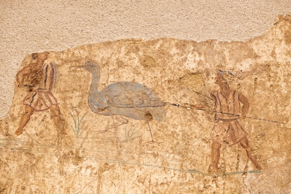 Painting Pygmies and crane Lugdunum inv.2000.0.1033