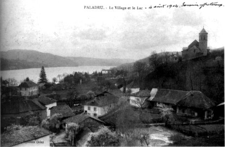 Paladru, le village et le lac, 1904, p153 de L'Isère les 533 communes - Vialatte phot à Oyonnax, Ain photo