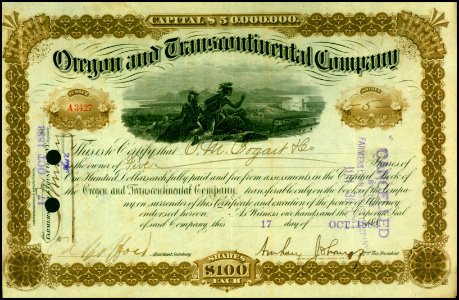 Oregon and Transcontinental Company 1883