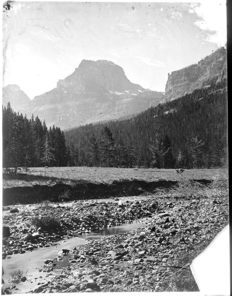 Palace Butte near Mount Blackmore, Montana. Headwaters of the Gallatin, west boundary of Yellowstone Park. - NARA - 517669