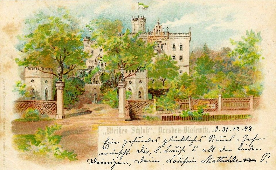 Palacio blanca bella época Dresde