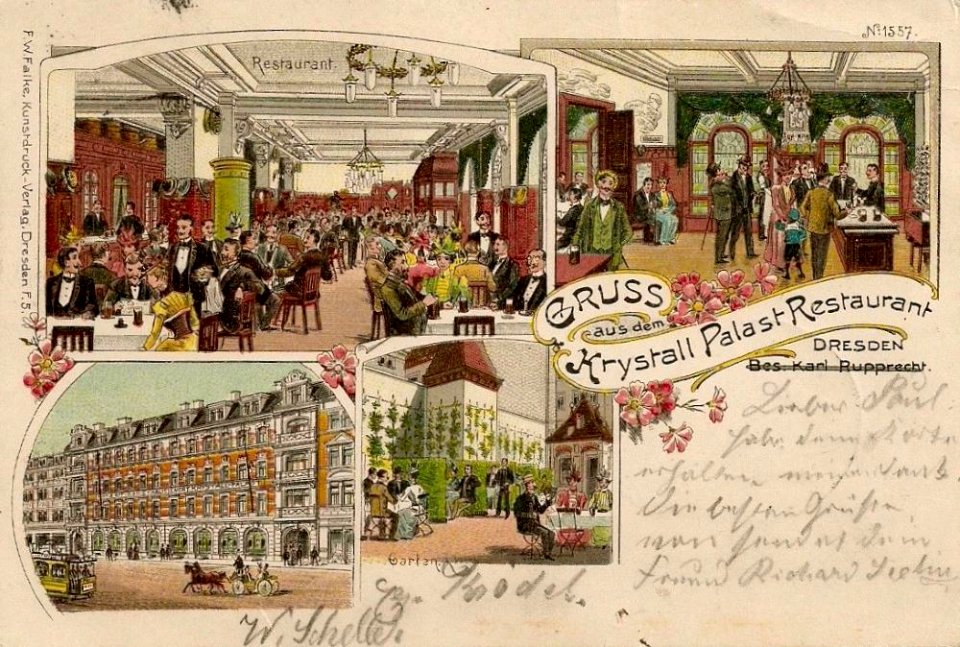 Palacio de cristal sala de restaurante bella época dresde