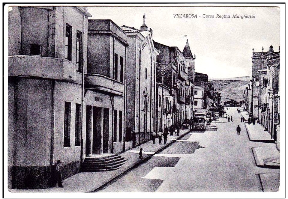 Palazzo comunale di Villarosa - una cartolina dall '900