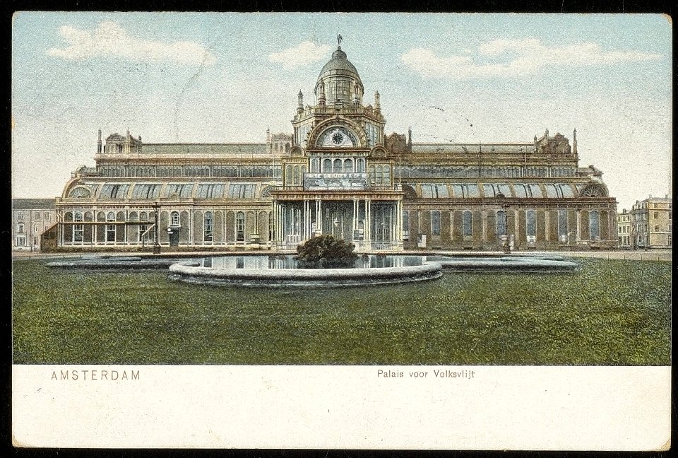 Paleis voor Volksvlijt, Frederiksplein. Uitgave Dr. Trenkler & co, Afb ANWU01686000008