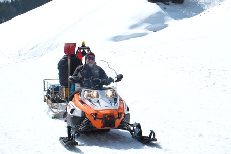 Ice snowmobile sport photo