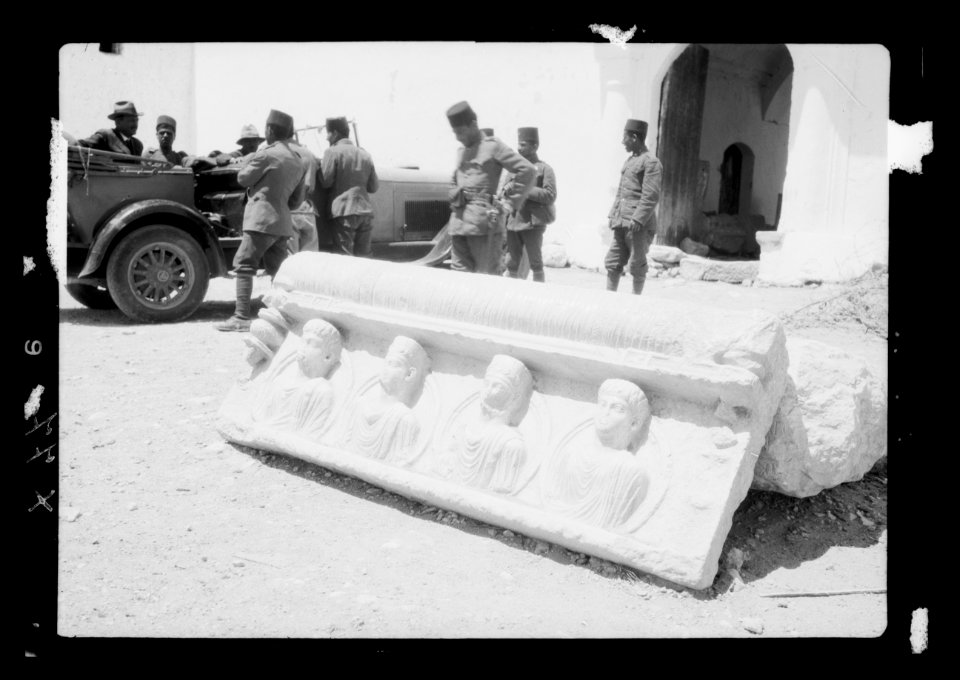 Palmyra. Funereal sculpture. Front of a sarcophagus with four busts LOC matpc.15499