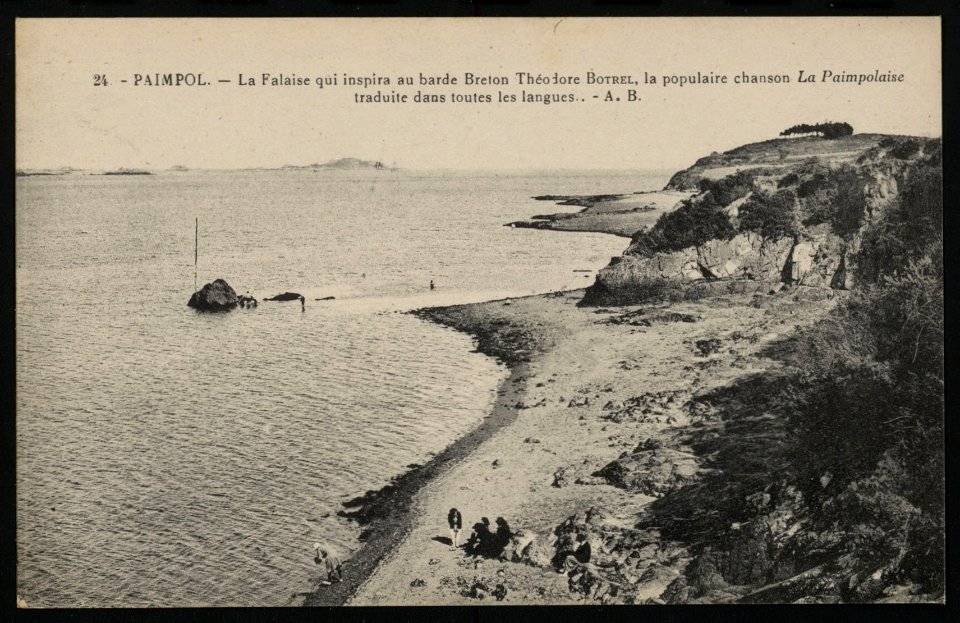 Paimpol - Falaise qui inspira à Théodore Botrel la chanson La Paimpolaise - AD22 - 16FI2677