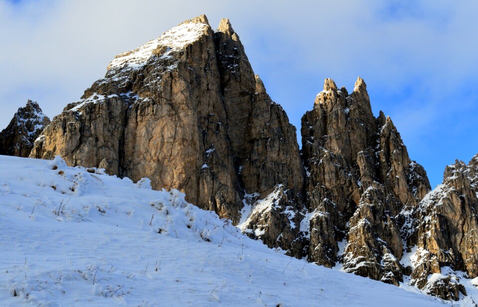 Dolomites high mountains mood photo