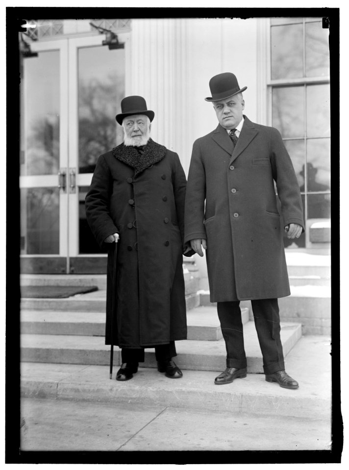 PALMER, ALEXANDER MITCHELL. REP. FROM PENNSYLVANIA, 1909-1915; ALIEN PROP. CUST. 1917- 1919; ATTORNEY GENERAL, 1919-1921. RIGHT, WITH R. B. DIXON LCCN2016865268