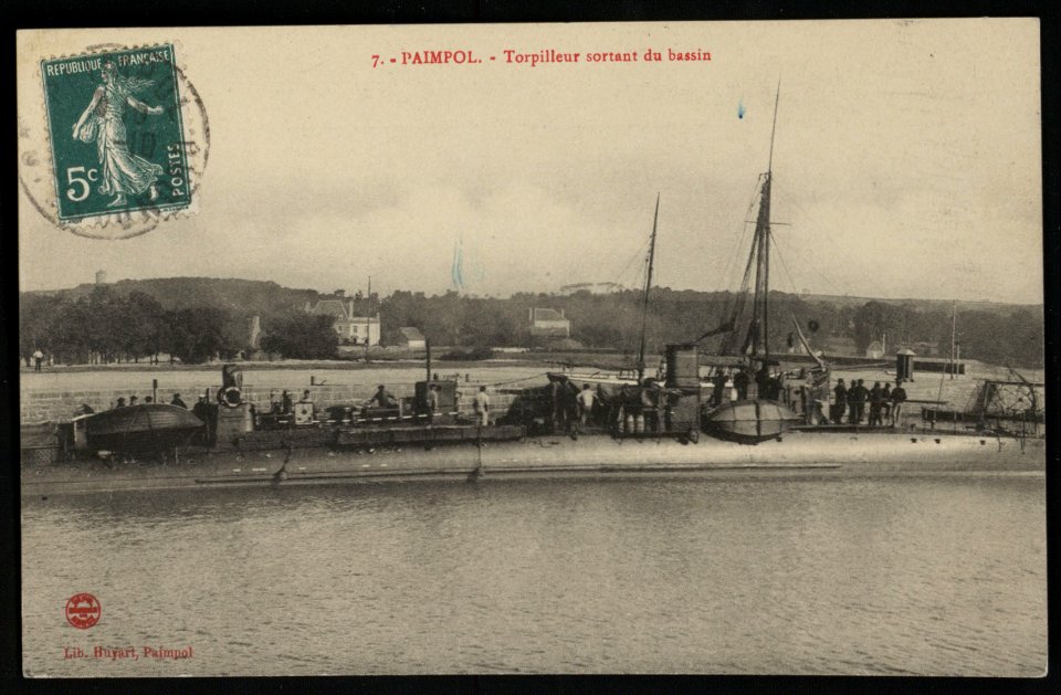 Paimpol - Torpilleur sortant du bassin - AD22 - 16FI2682
