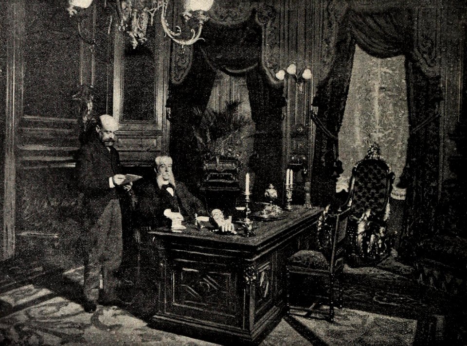 Palacio de los Marqueses de Linares, despacho, de Franzen, Blanco y Negro, 28-03-1896