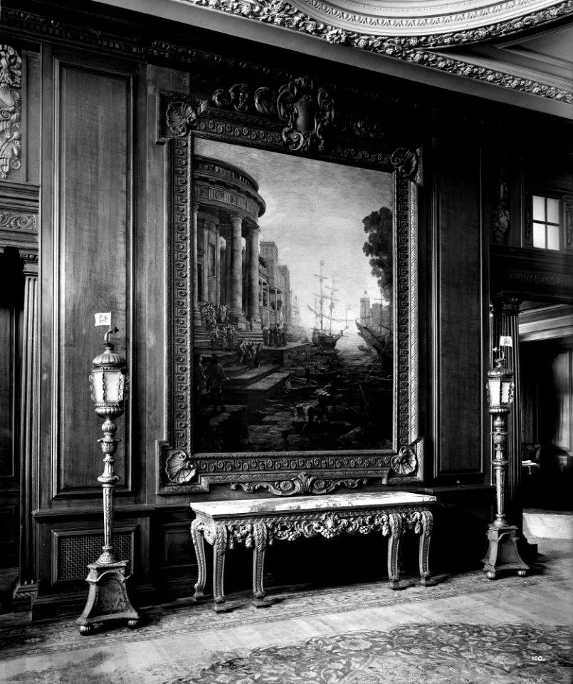 Painting in the First Class Smoking Room on the 'Aquitania' (1914) RMG G10884