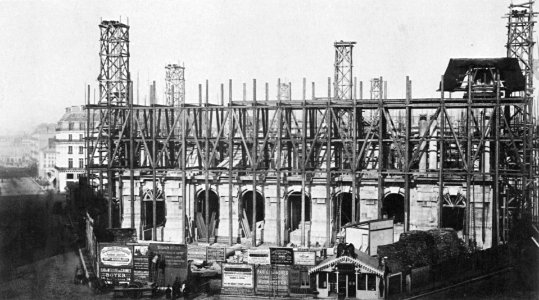 Palais Garnier facade work 1 October 1864 - Mead 1991 p152