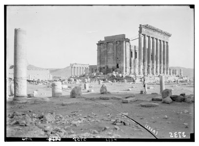 Palmyra. Temple of Baal. The great court, enclosing-wall and colonnades LOC matpc.11453