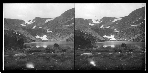 Paisatge amb l'estany de Noedes i muntanyes nevades (AFCEC BORDAS X 623)