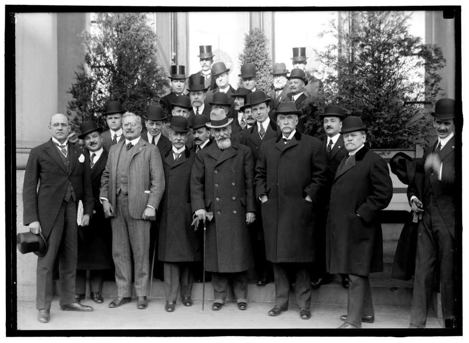 PAN AMERICAN SCIENTIFIC CONGRESS DECEMBER 1915-JANUARY 1916. EXECUTIVE COMMITTEE OF THE CONGRESS AND SOME OF ORGANIZING COMMITTEE. 1ST ROW- JOHN BARRETT; ENSEBIO AYALA, PRES. DELN. PARAGUAY; LCCN2016865609