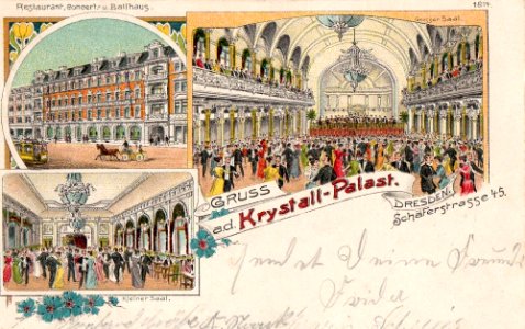 Palacio de cristal sala de conciertos bella época dresde