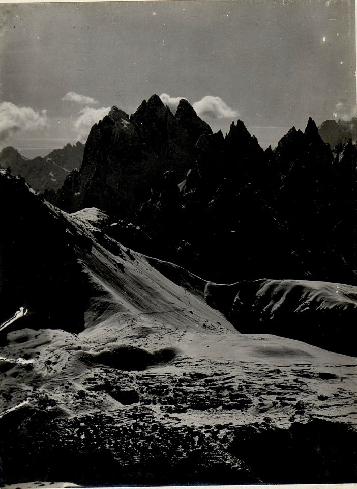 Panorama (2.Teilbild zu WK1 ALB082 24323a) 3 Zinnen, Misurina, Piano. Standpunkt, Schwabenalpenkopf. (BildID 15629551)