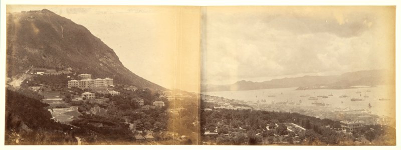 Panorama of Hong Kong looking west by Lai Afong c1889 photo